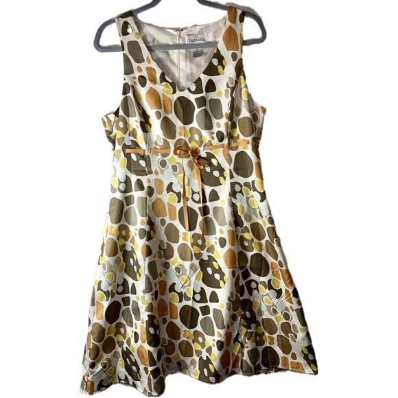 Chadwicks Dresses & Skirts - Chadwick’s Dress V-neck Sleeveless Ribbon Belt Lined Women’s Size 14